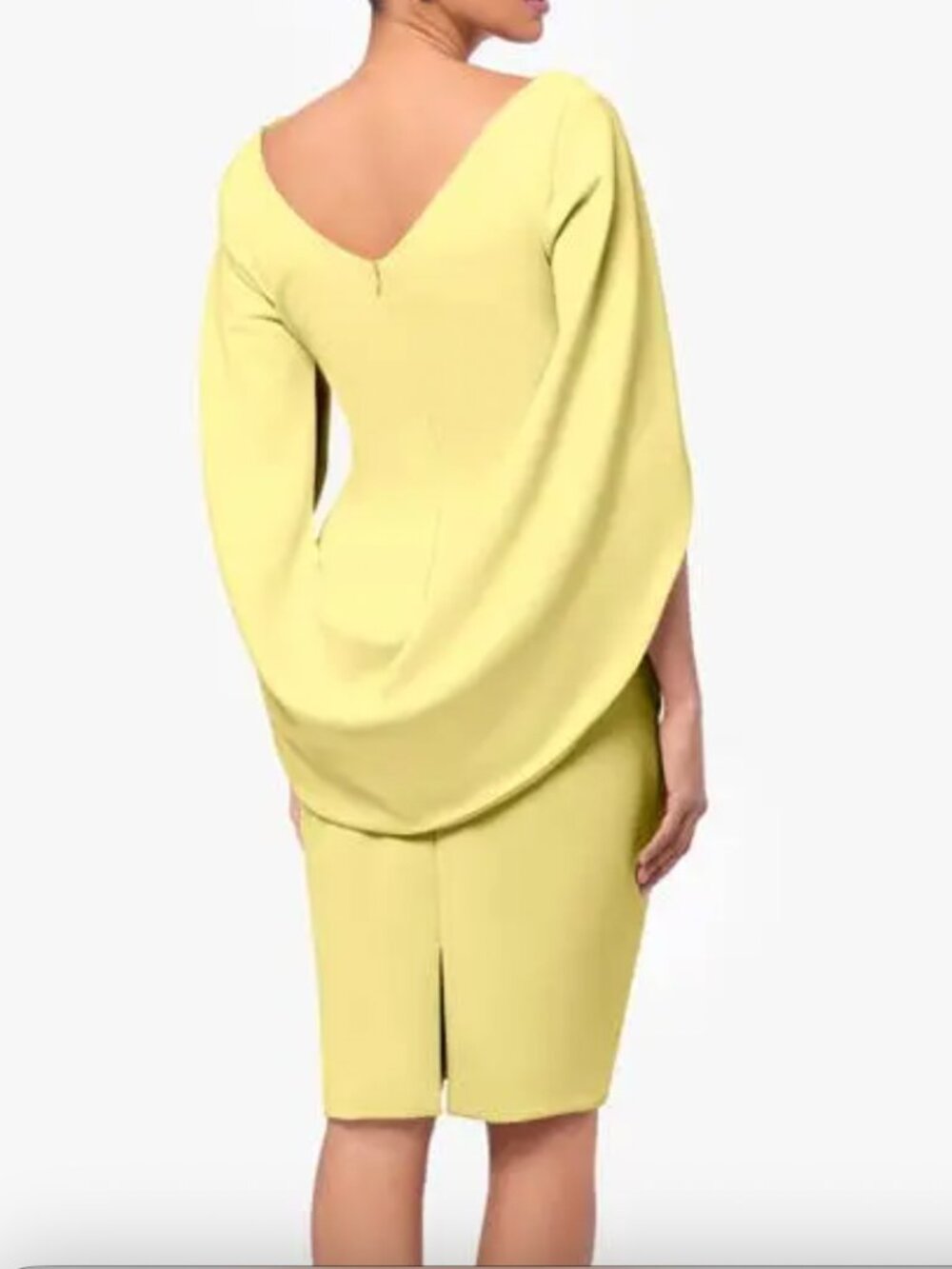 Betsy & Adam Drape Back Scuba Crepe Cocktail Dress